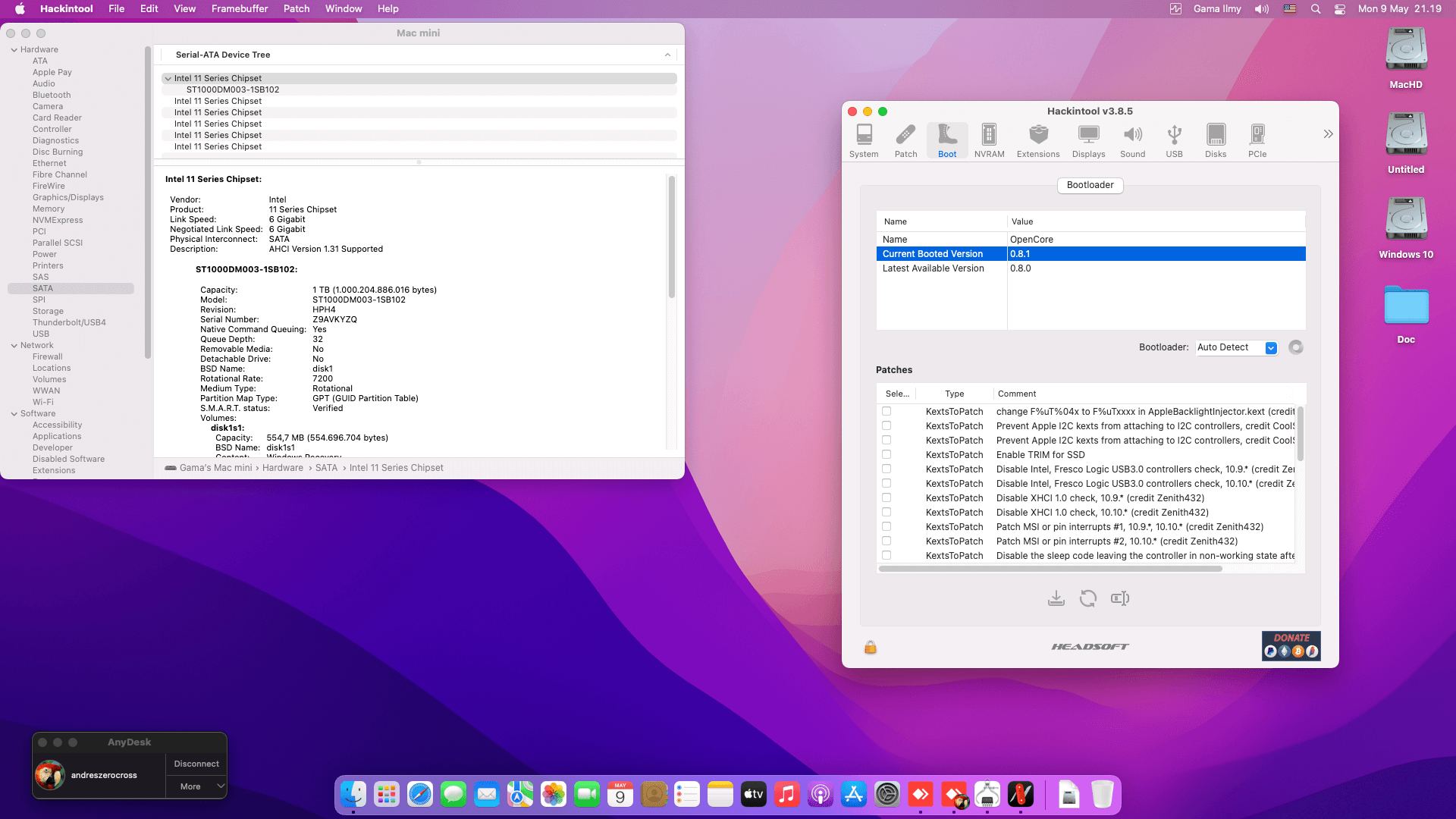 HP Slimline 290 P0036D [CoffeeLake + Intel UHD 630]   OpenCore 8